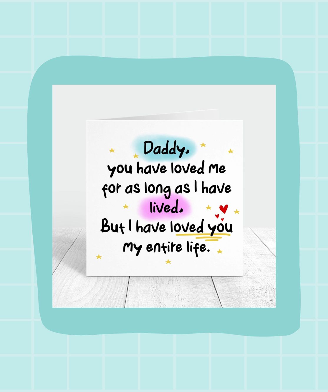 daddy personalised greeting card