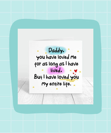 daddy personalised greeting card