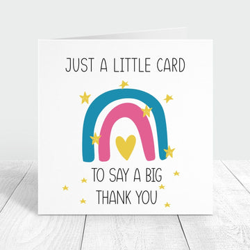 a personalised card to say a big thank you