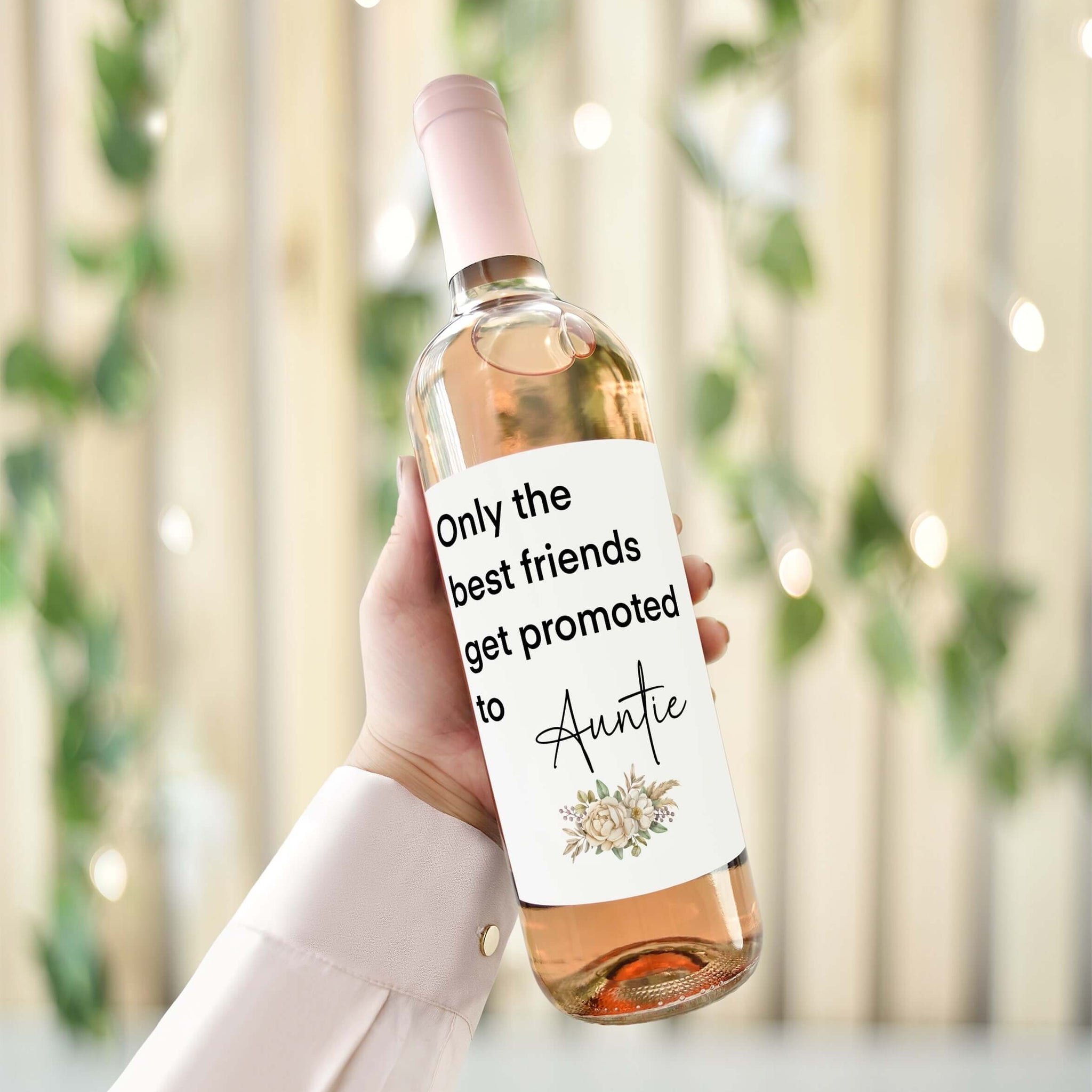 Personalised Wine Bottle Label to celebrate pregnancy