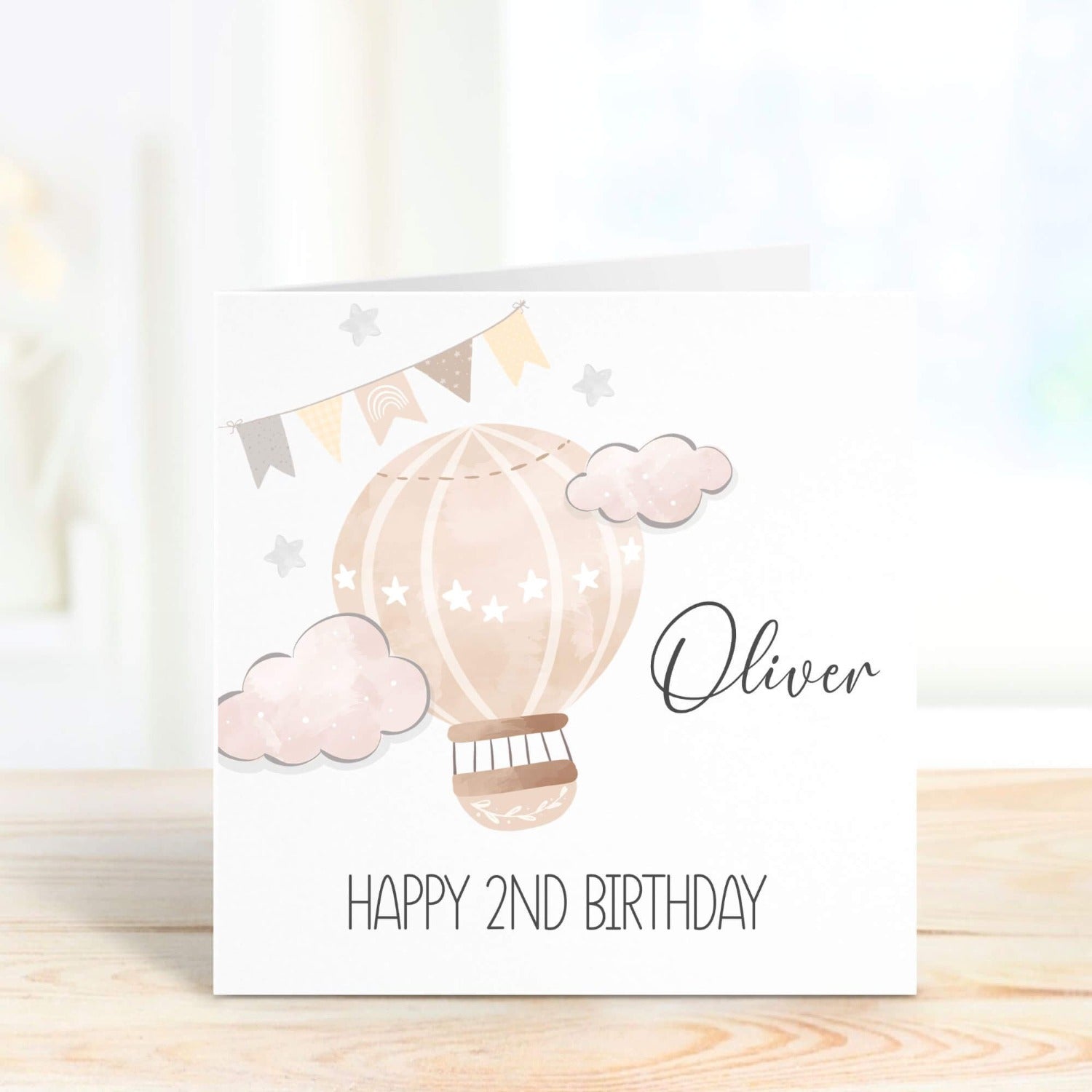 2nd birthday card gender neutral personalised