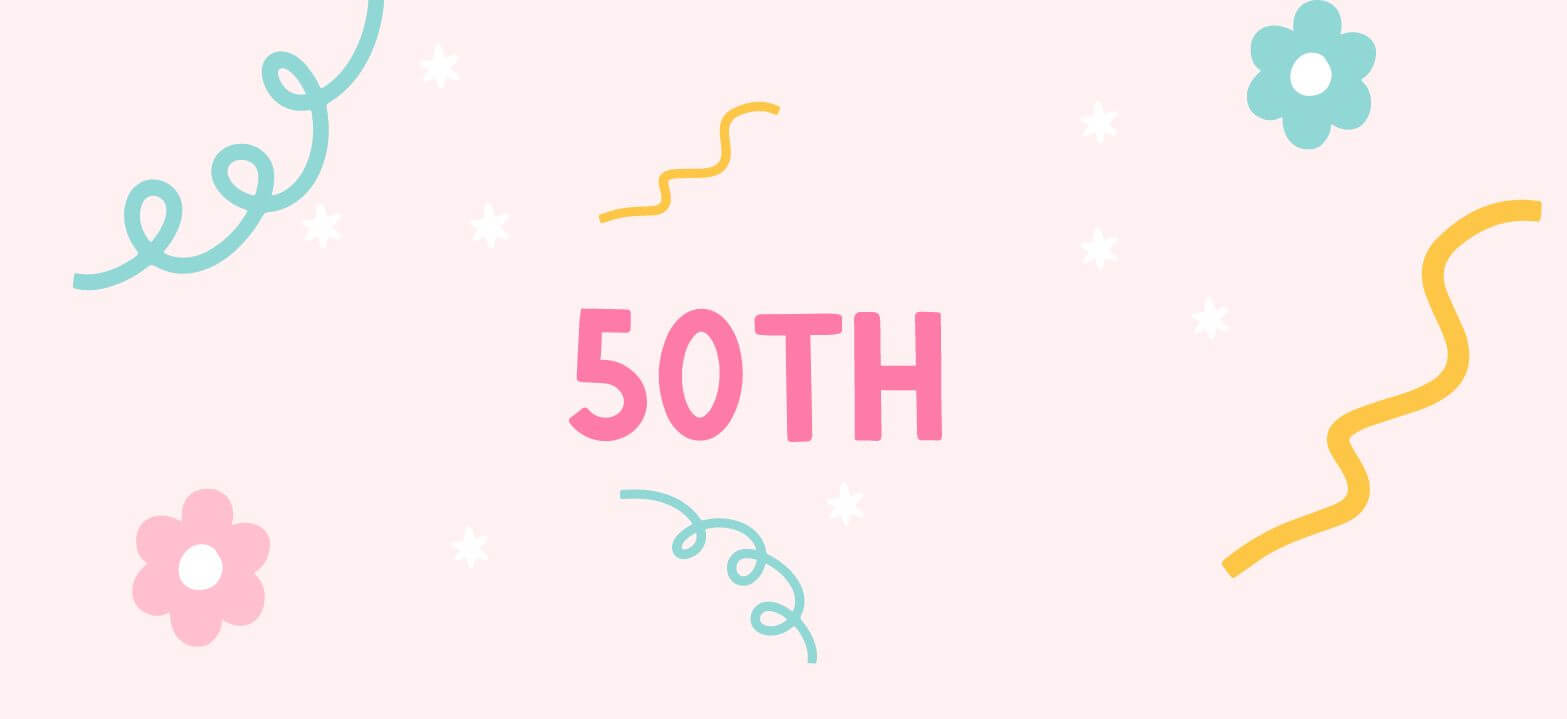 50th birthday cards collection