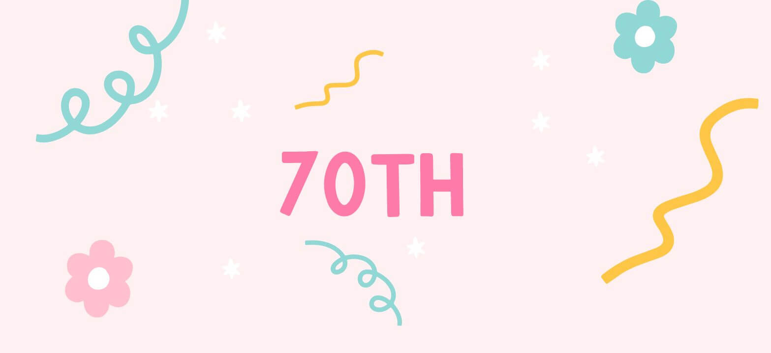 70th birthday cards collection