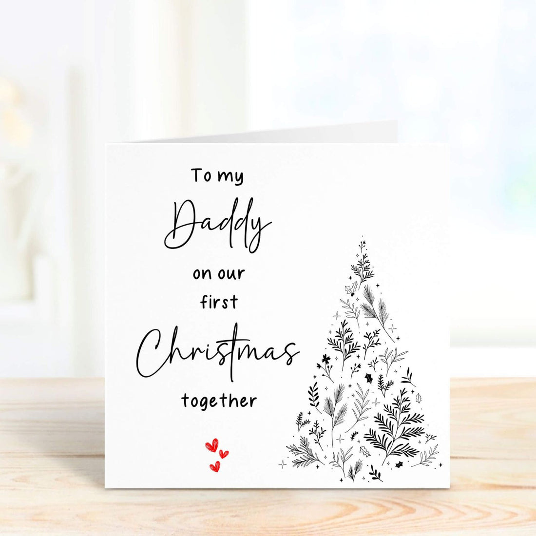 To my daddy on our first christmas together personalised card