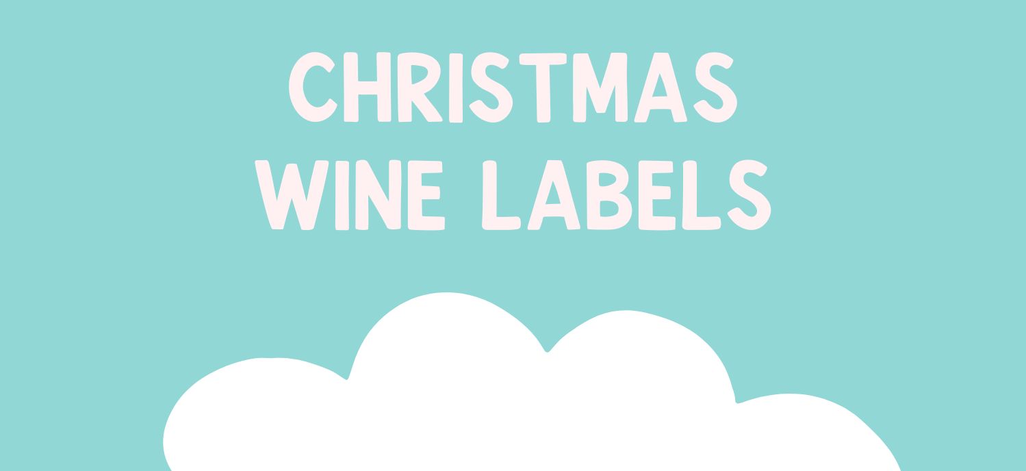 Christmas Wine Bottle Labels Banner