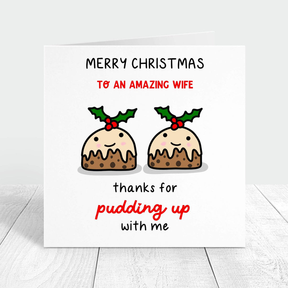 Merry Christmas to an amazing wife funny card