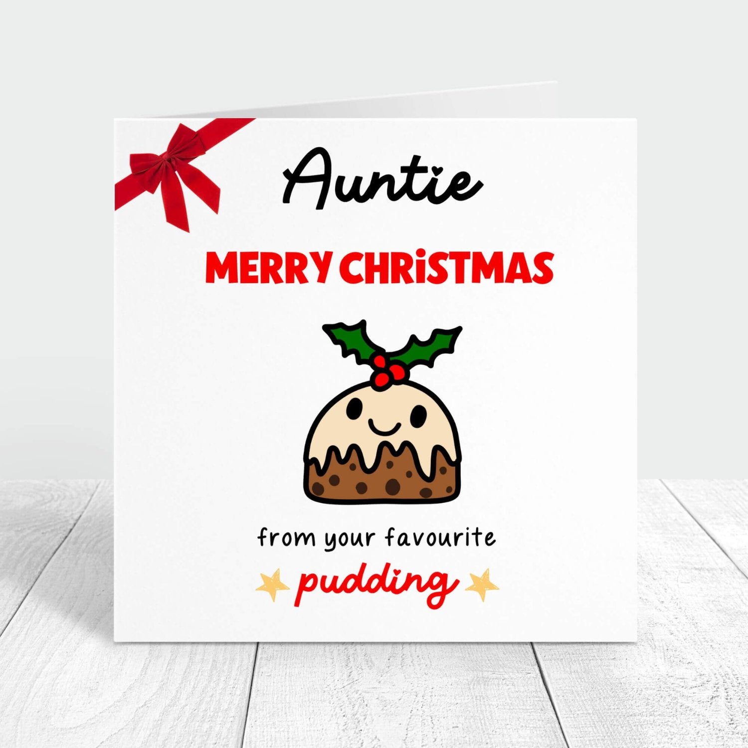 Merry Christmas card for auntie