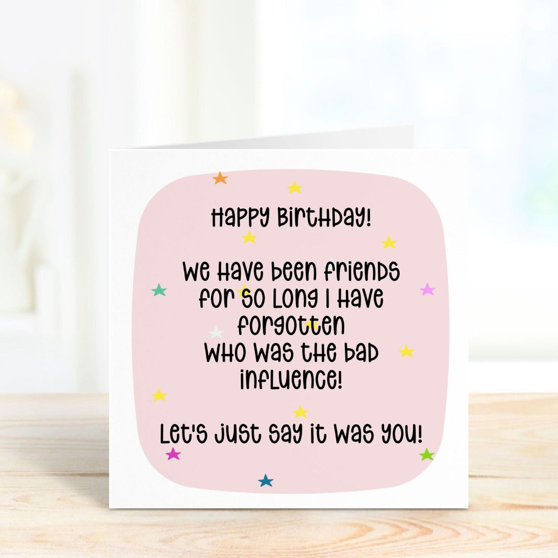 funny personalised birthday card for friends