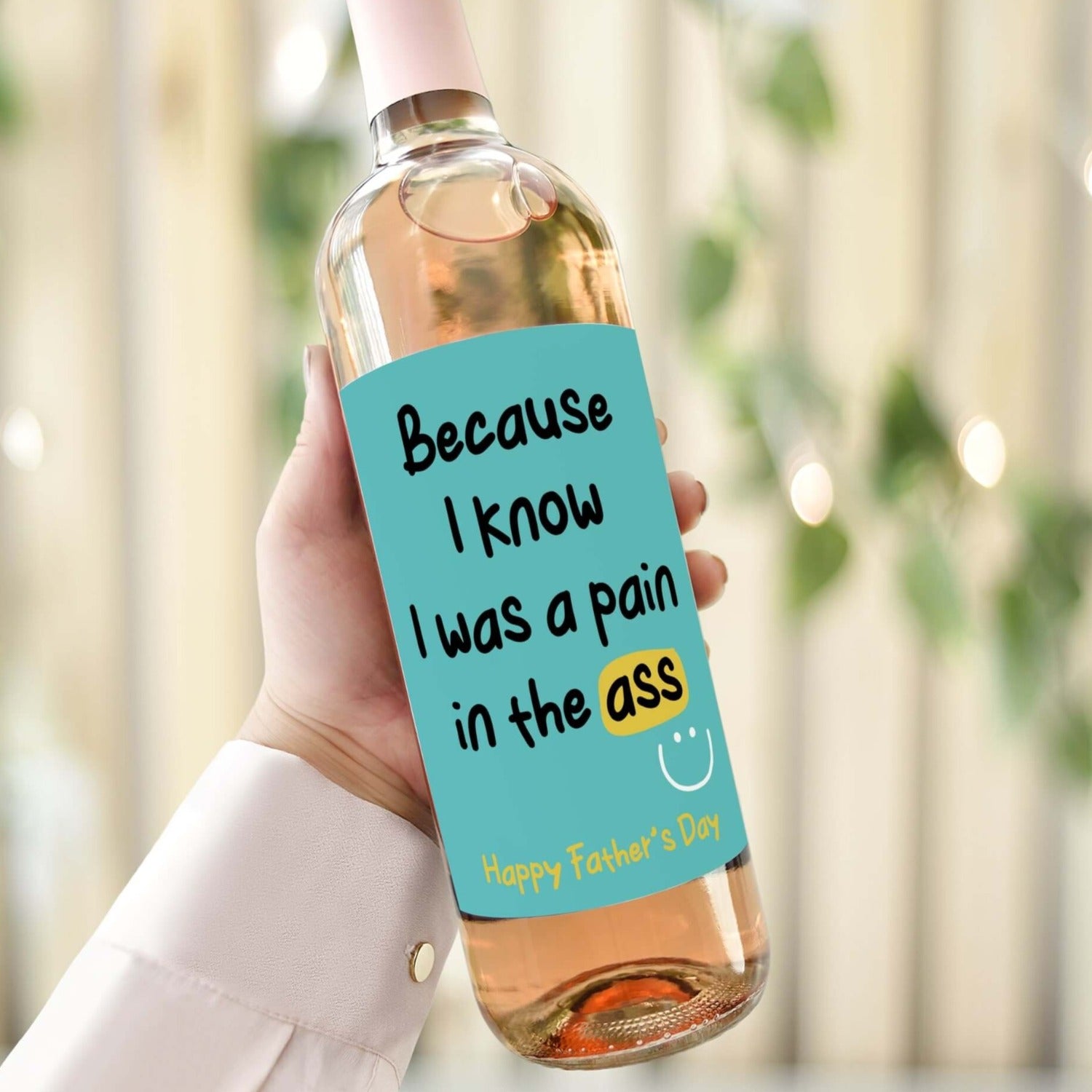 because i know i was a pain in the ass personalised wine label