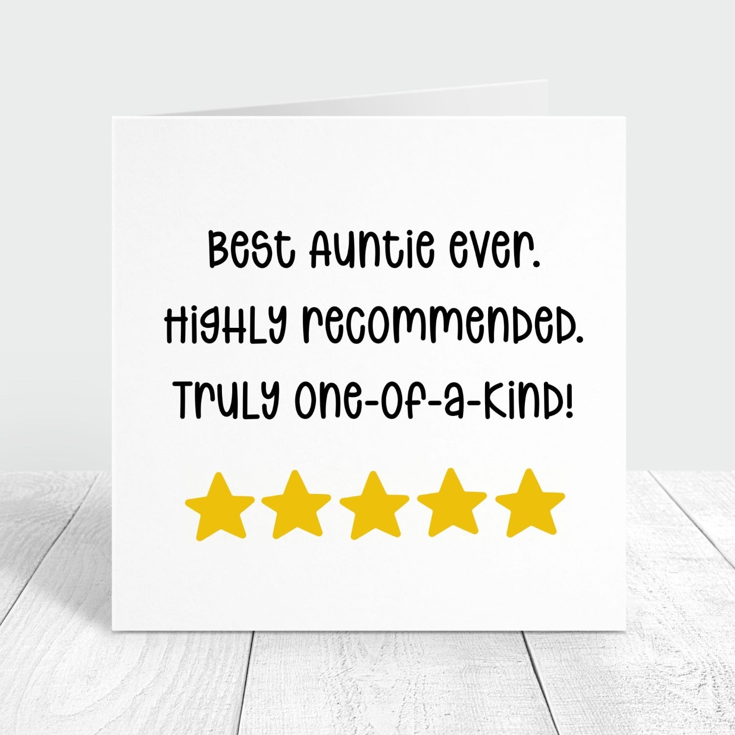 best auntie ever 5 stars personalised birthday card