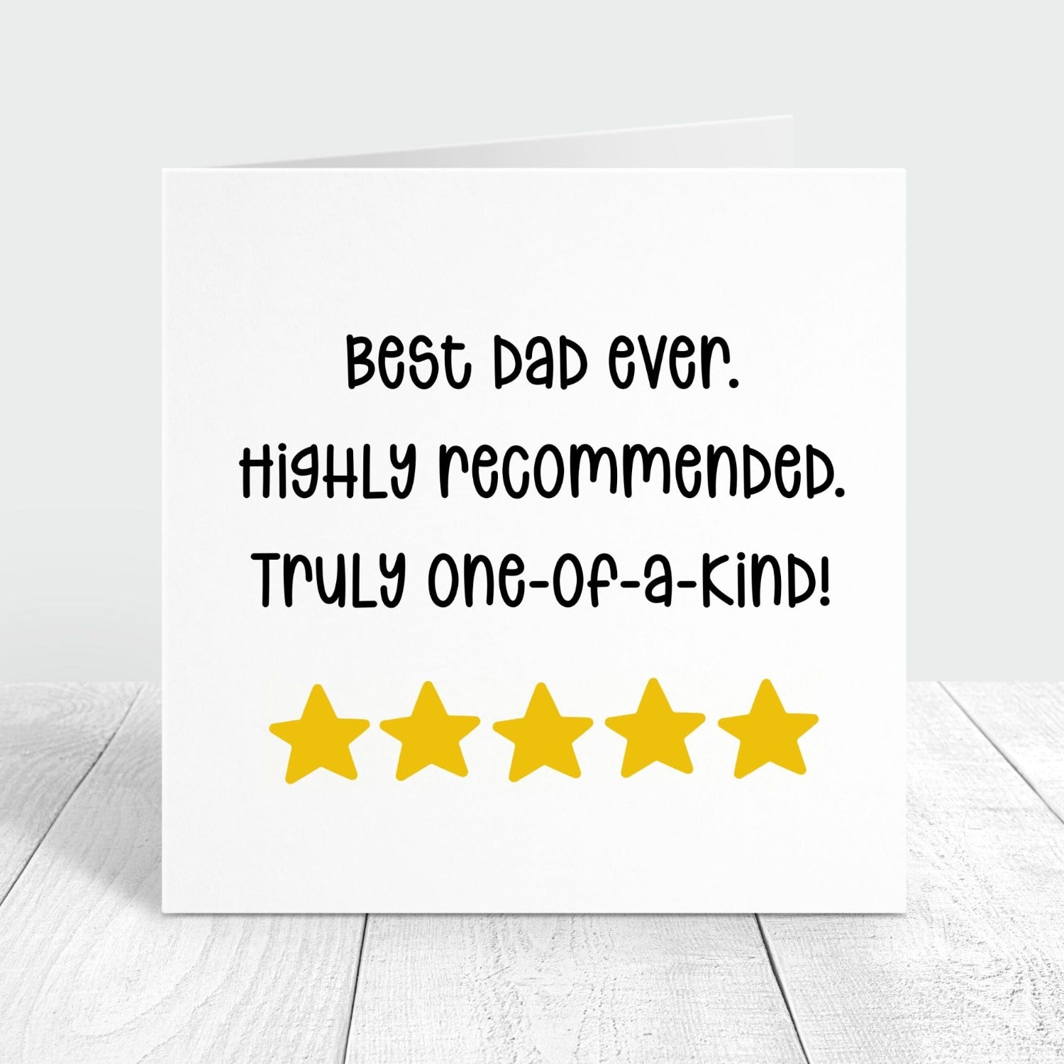 5 stars dad personalised card
