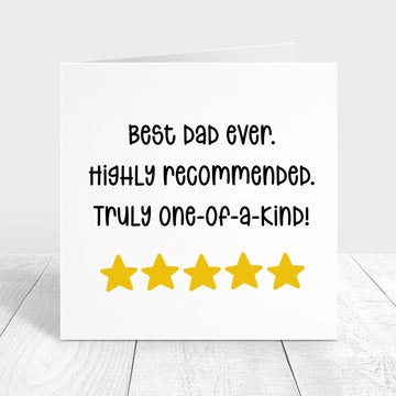 5 stars dad personalised card