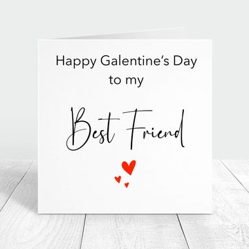 personalised happy galentine's day card to best friend