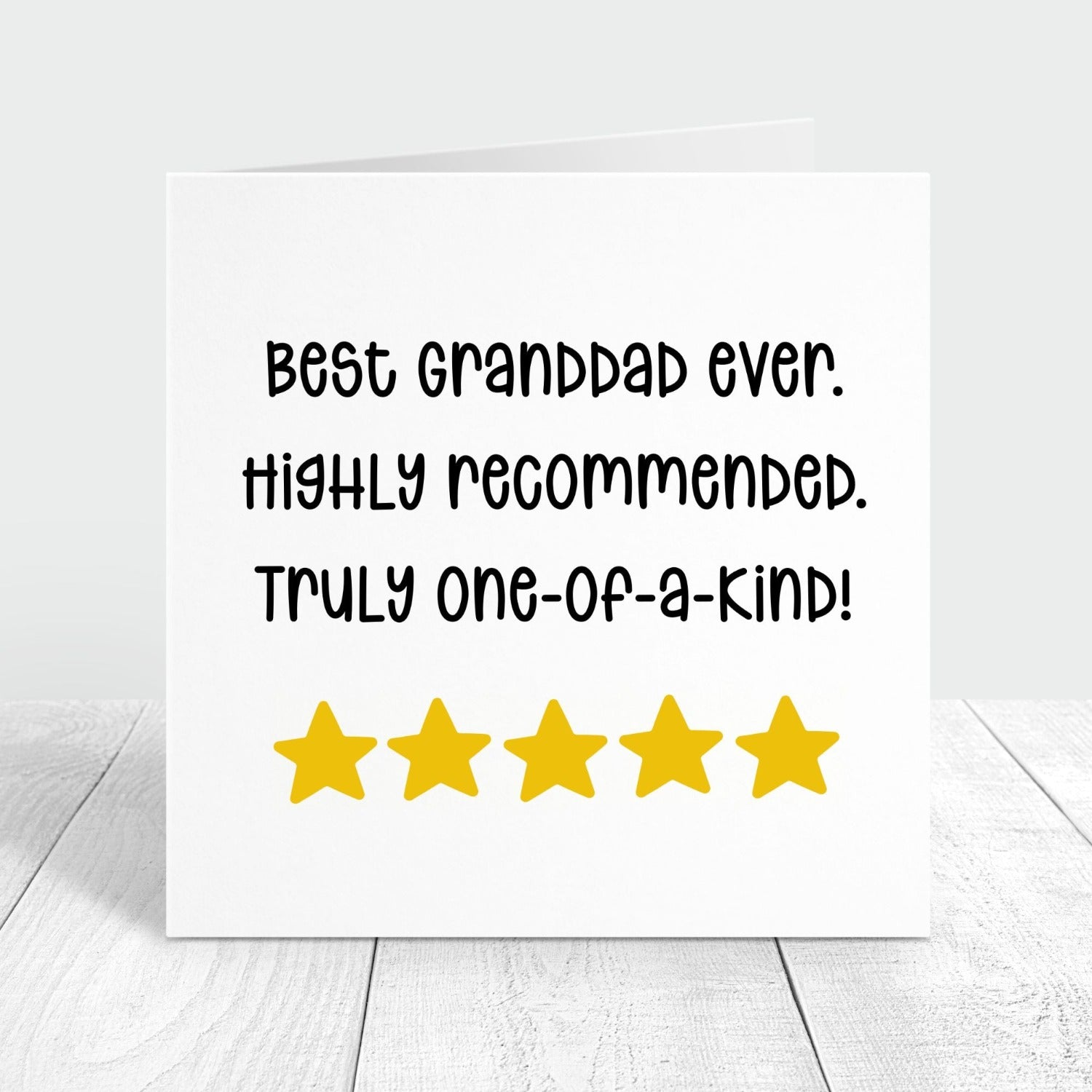 best granddad ever 5 stars personalised card