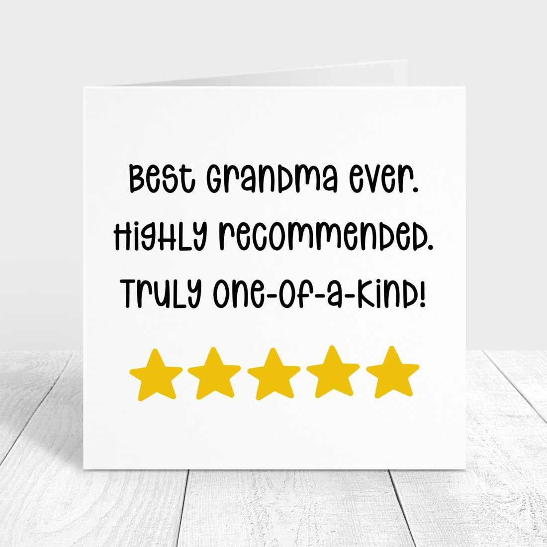 best grandma ever personalised card