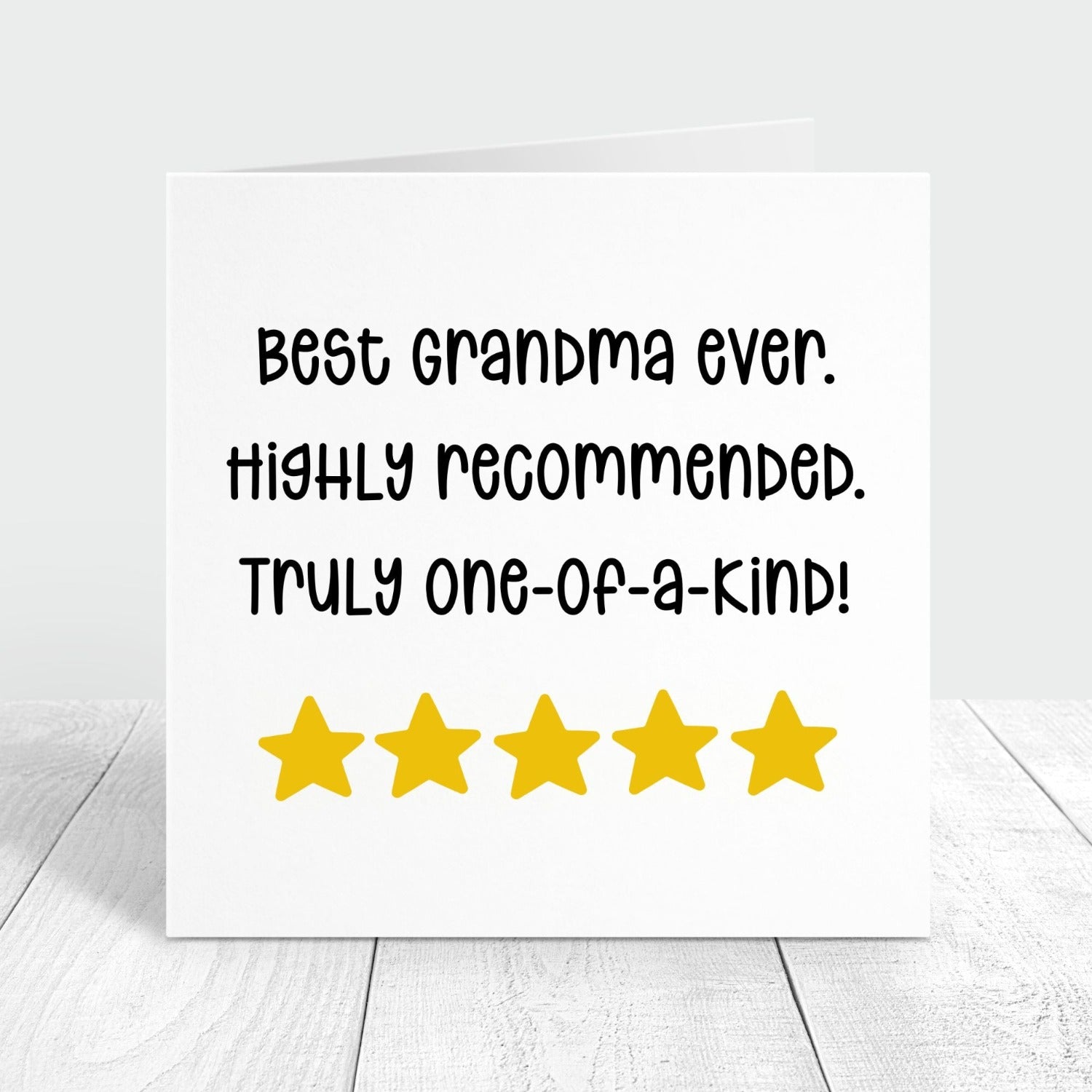 best grandma ever personalised card