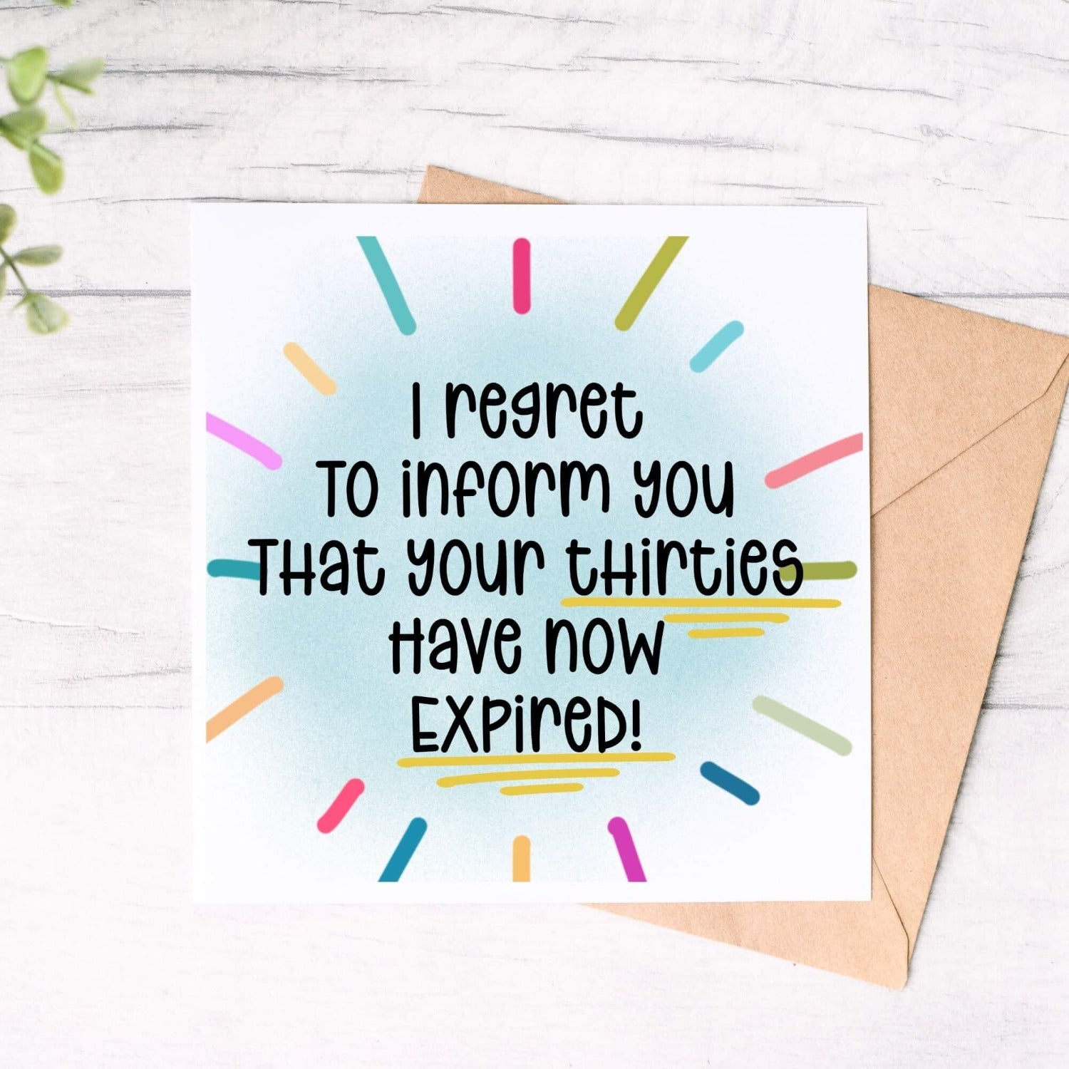 40th birthday personalised card