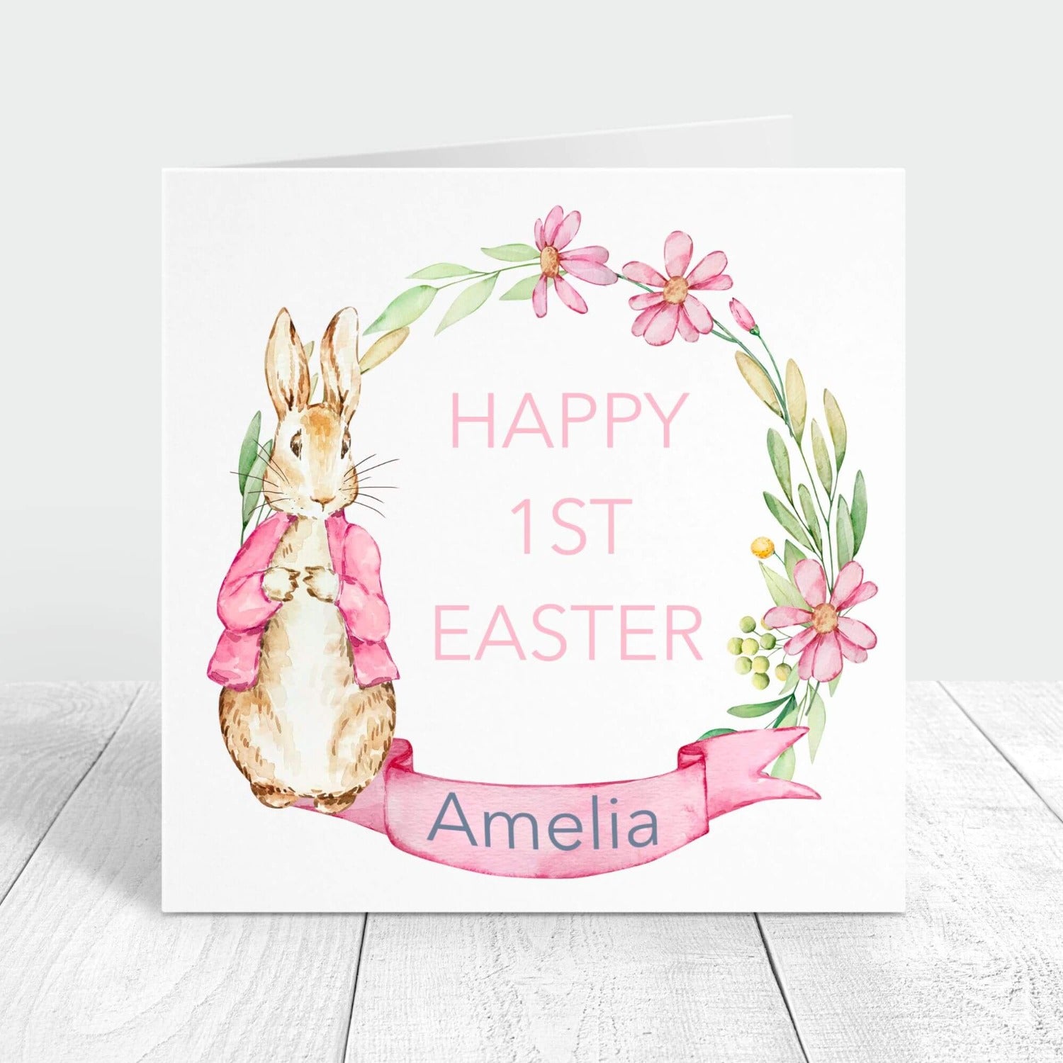 easter greetings personalised card
