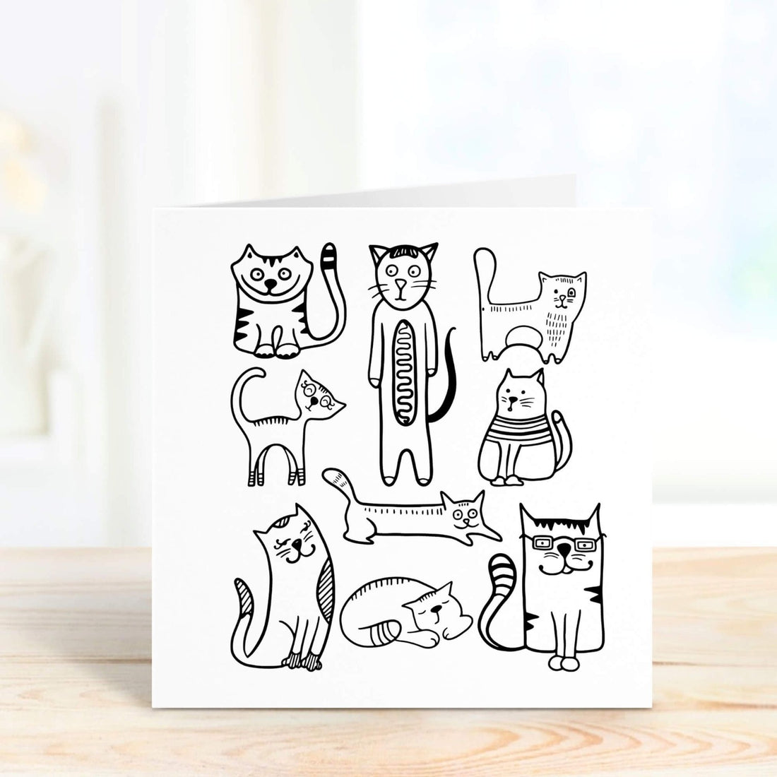 funny crazy cats personalised card