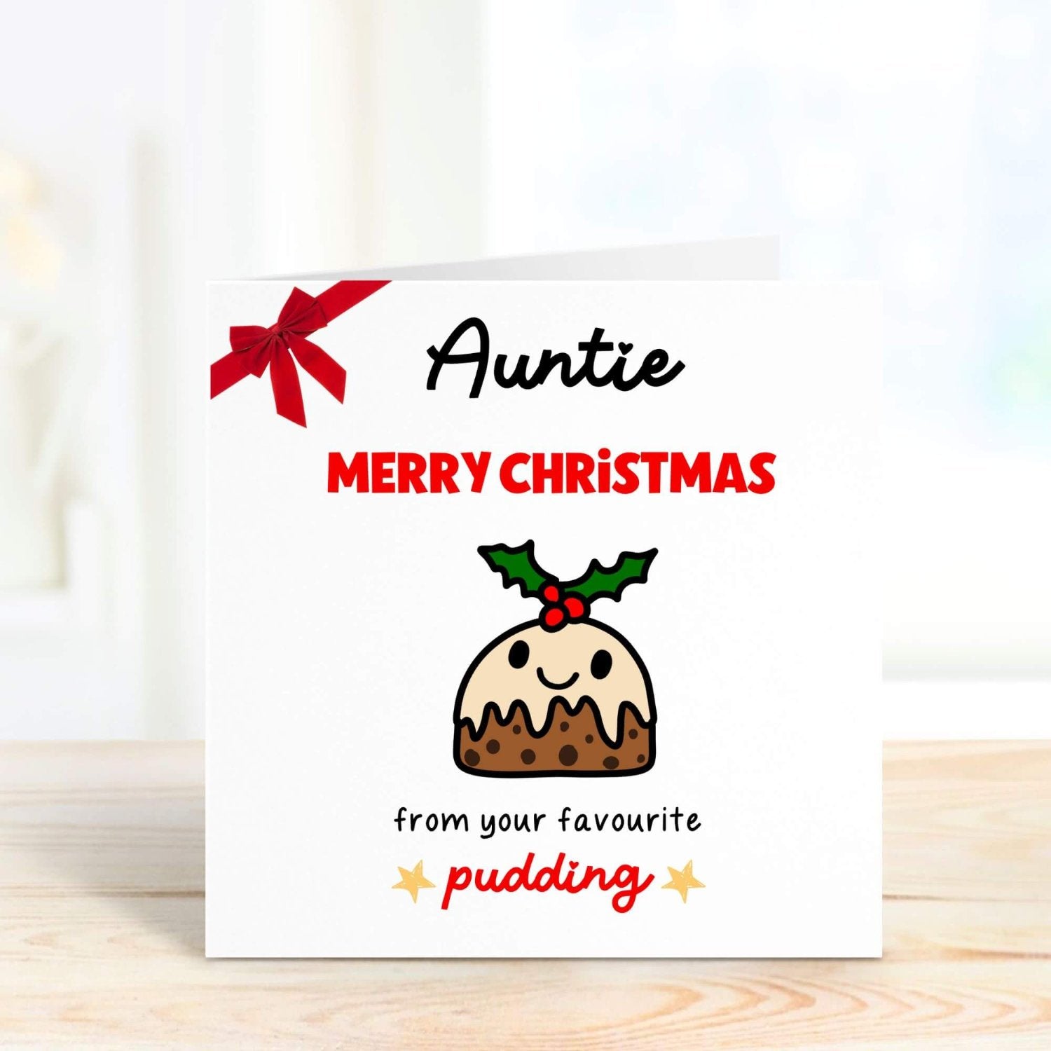 Auntie Merry Christmas from your favourite pudding