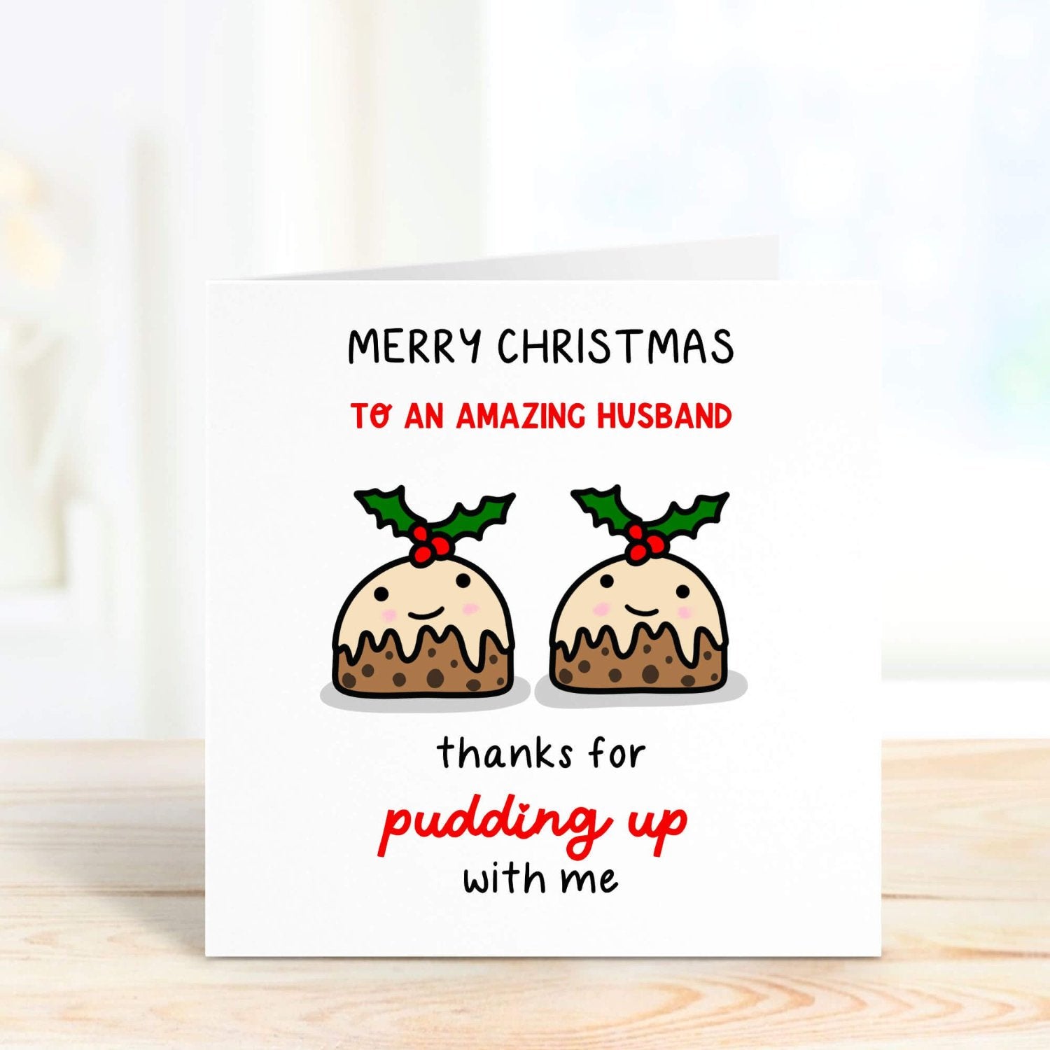 Merry Christmas to an amazing husband greeting card