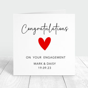 congratulations on your engagement personalised card