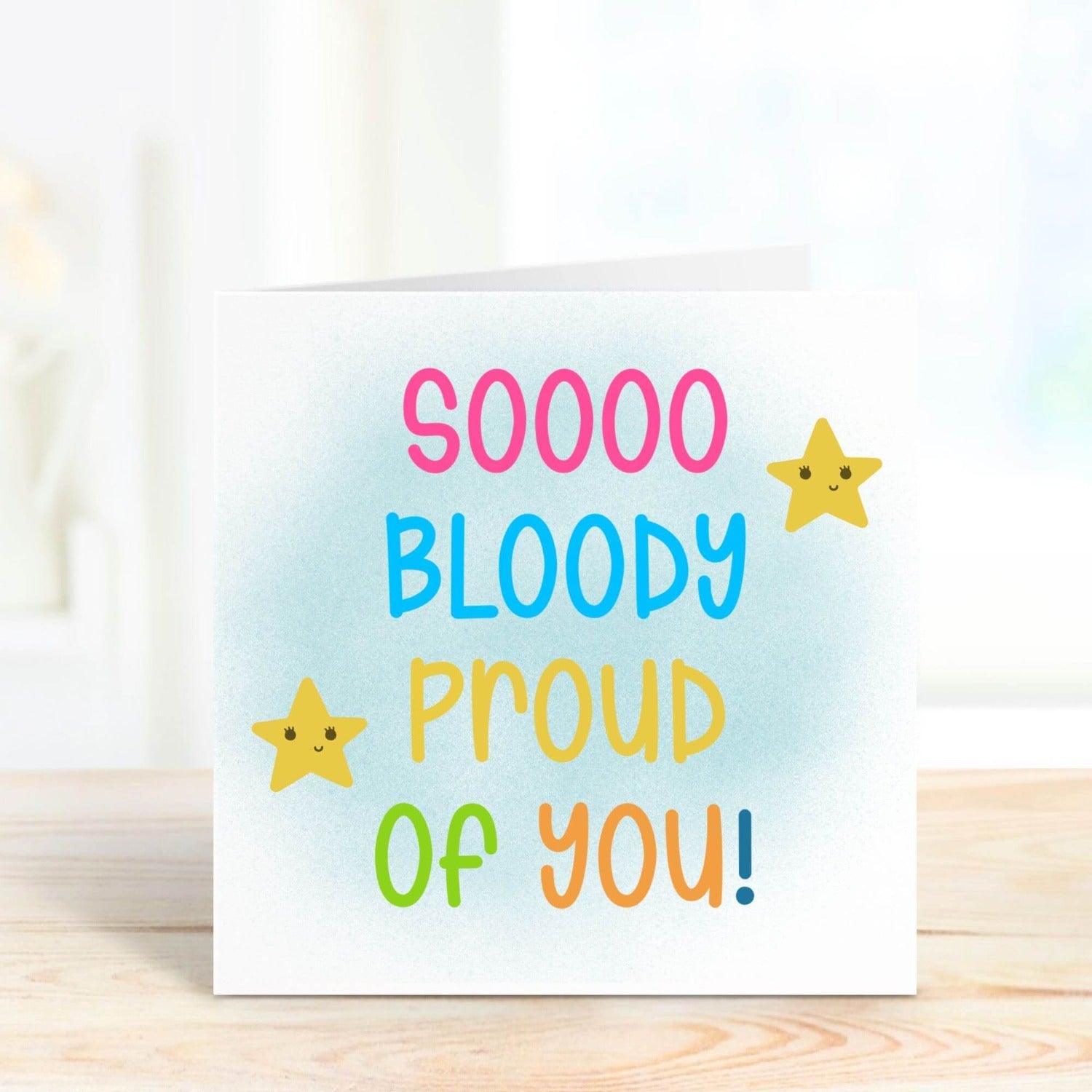 personalised graduation card - so bloody proud of you