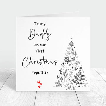 To my daddy on our first christmas together personalised card