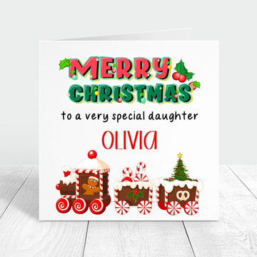 Merry Christmas o a very special daughter card