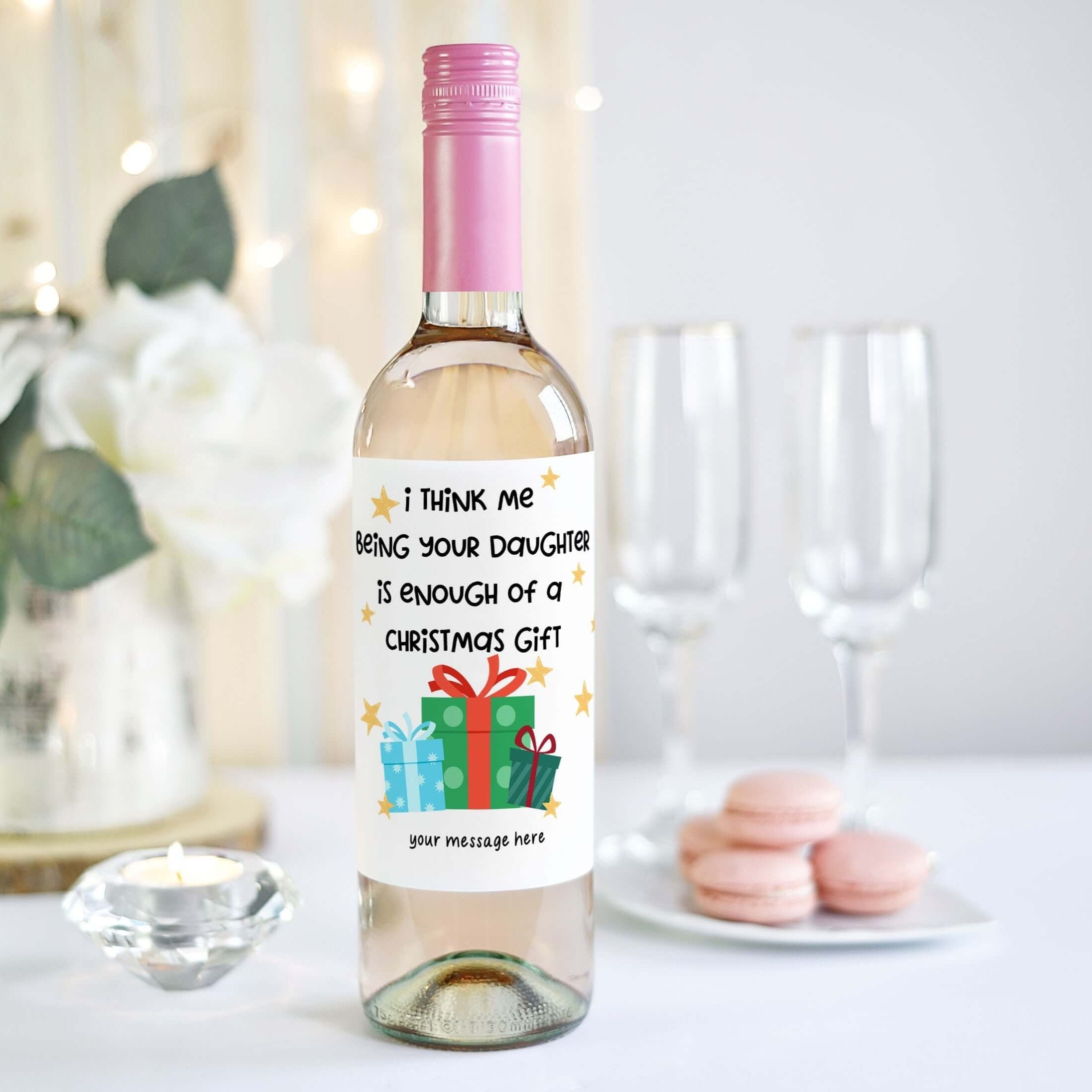 being your daughter wine label for christmas