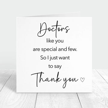 doctors like you are special and few personalised thank you card