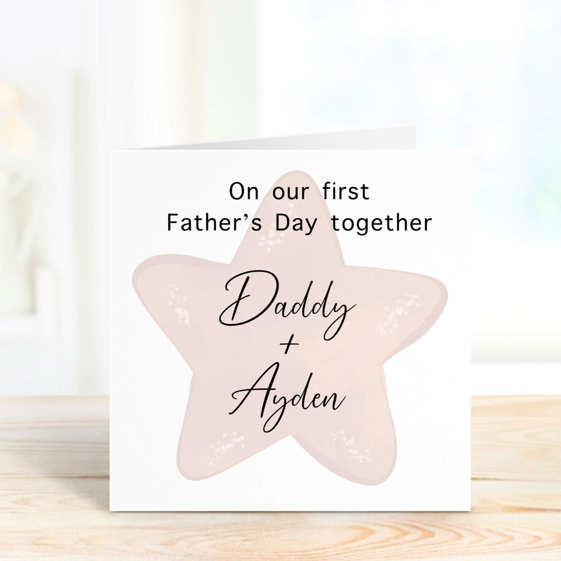 on our first father's day together personalised card