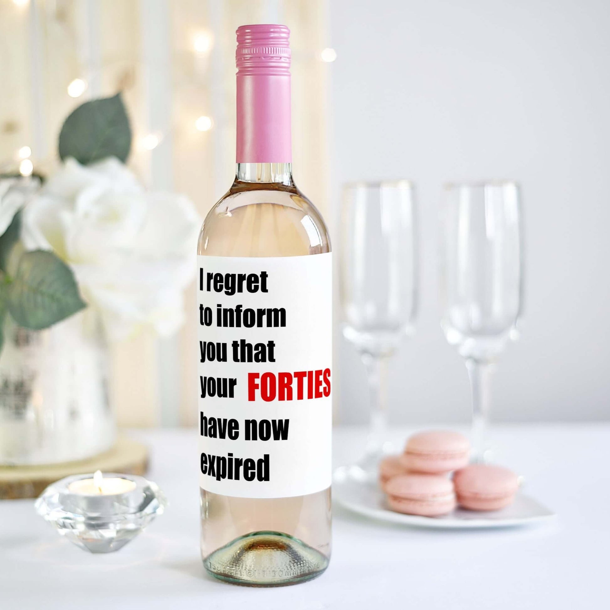 funny wine label to celebrate 50th birthday