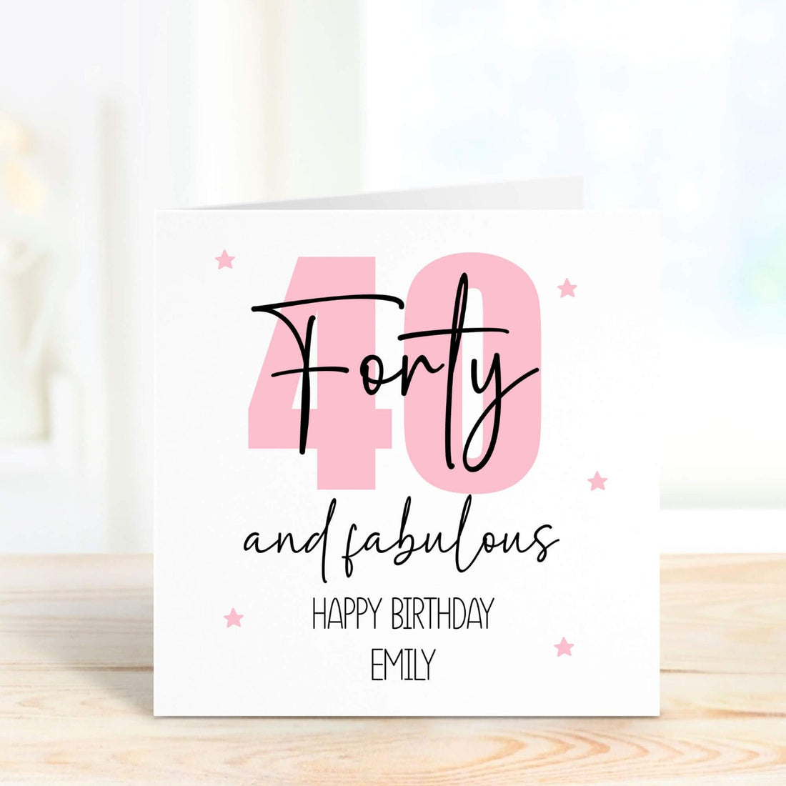 40 and fabulous birthday card personalised