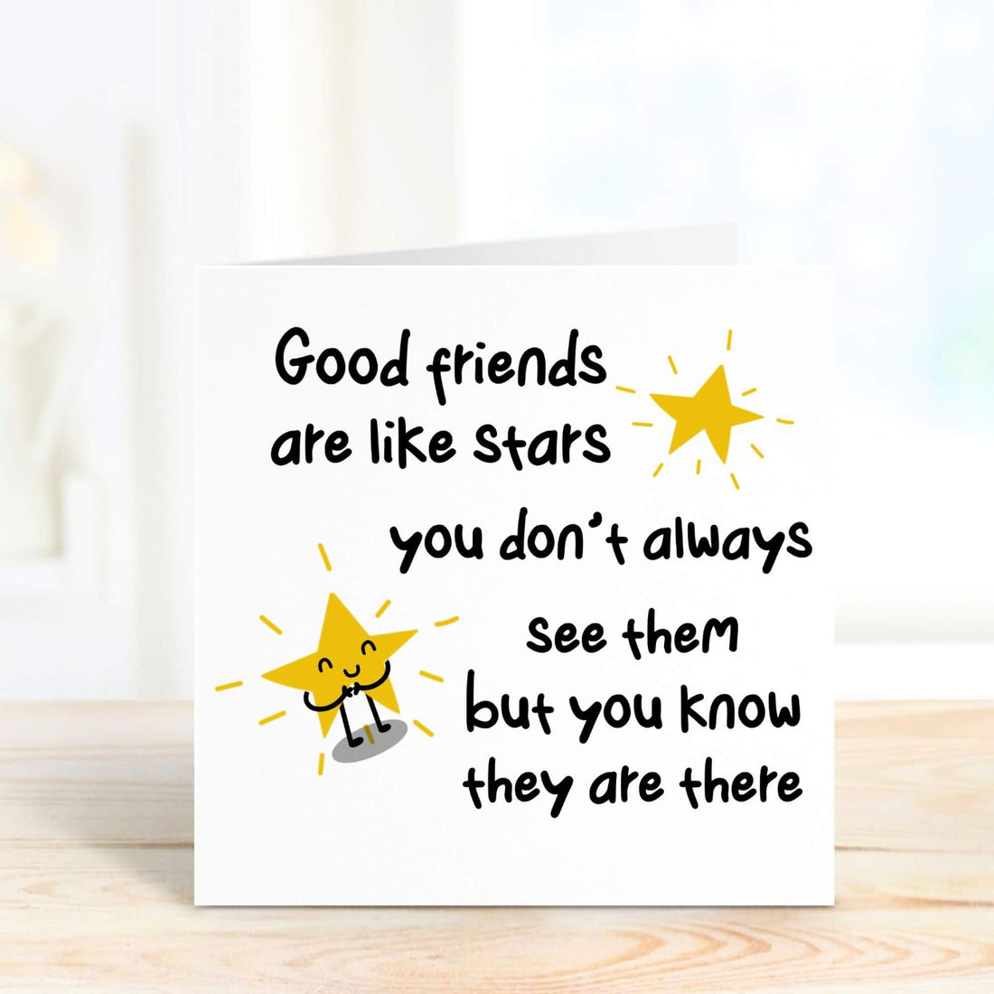 good friends are like stars personalised birthday card