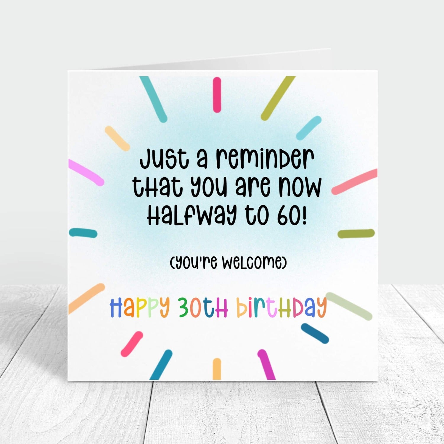 happy 30th birthday personalised card funny