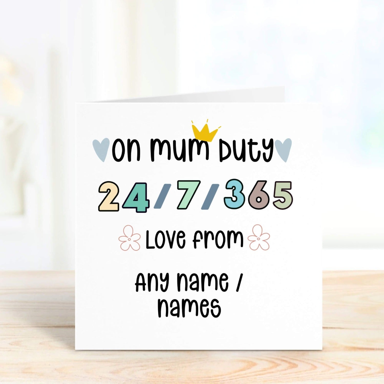 funny personalised birthday card for mum