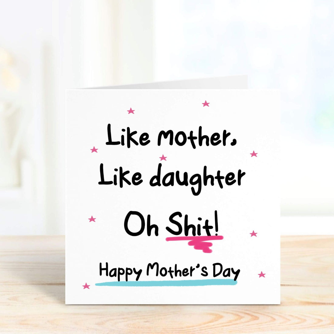 Like mother like daughter personalised mother's day card