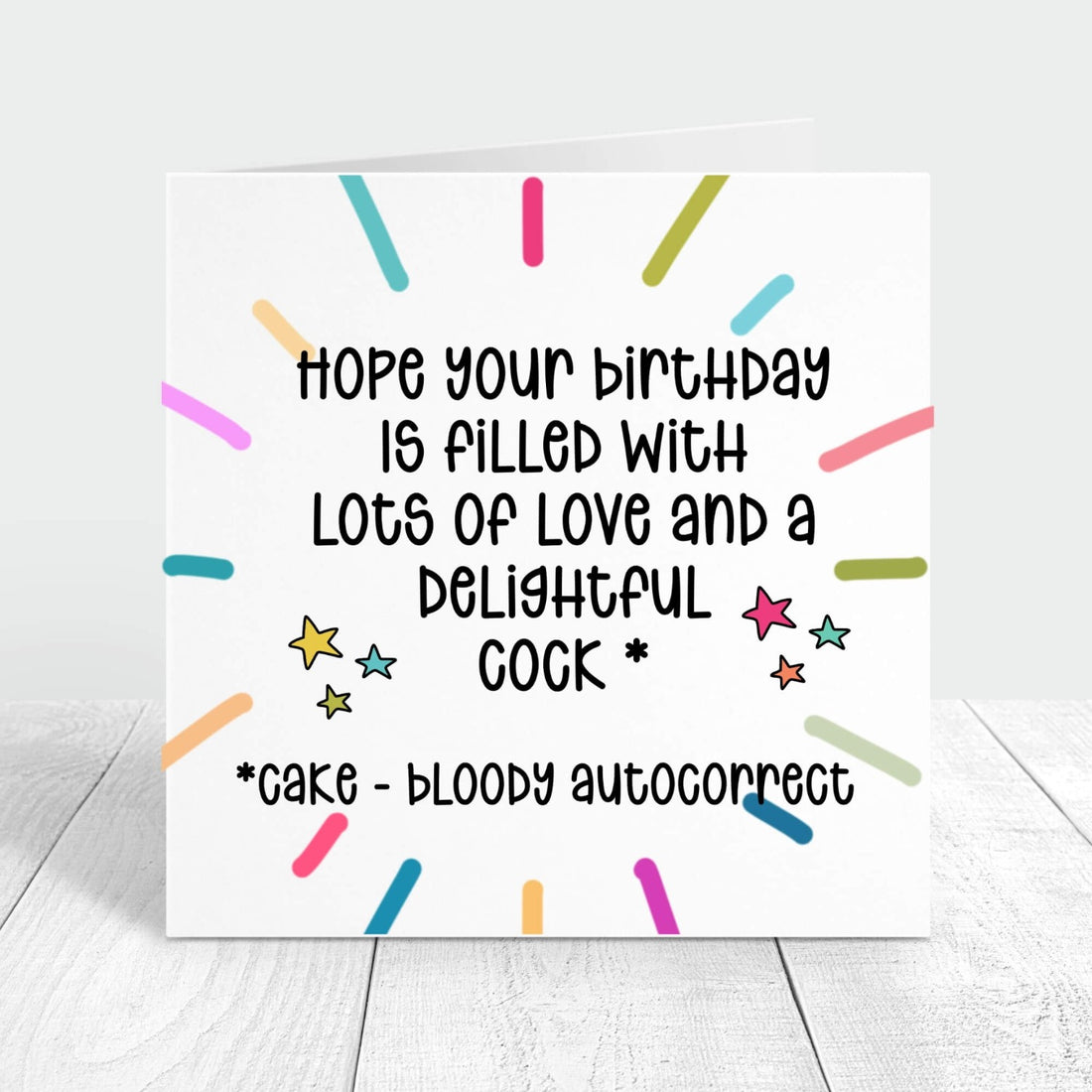 Funny Birthday card for friend personalised