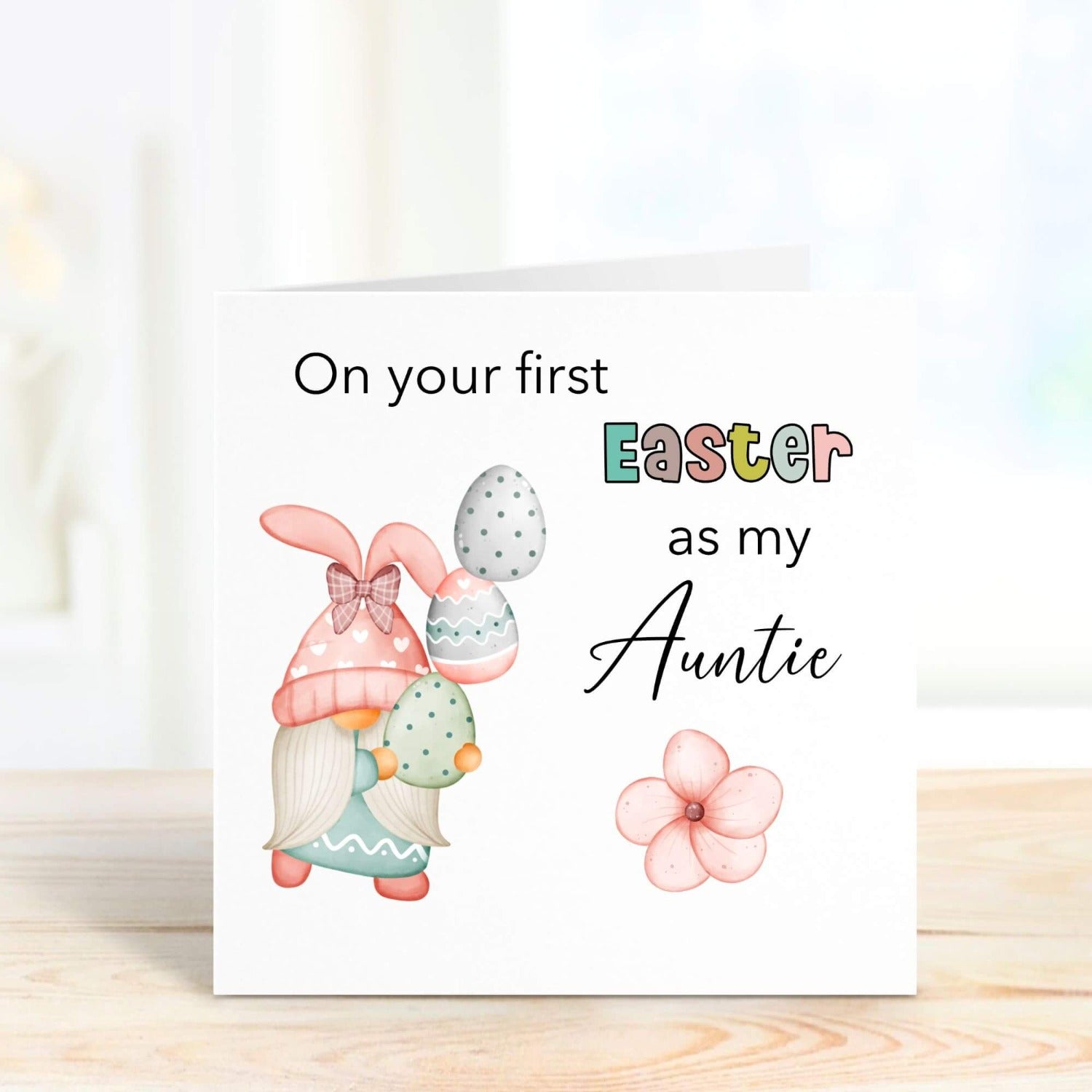 easter gnome card for auntie