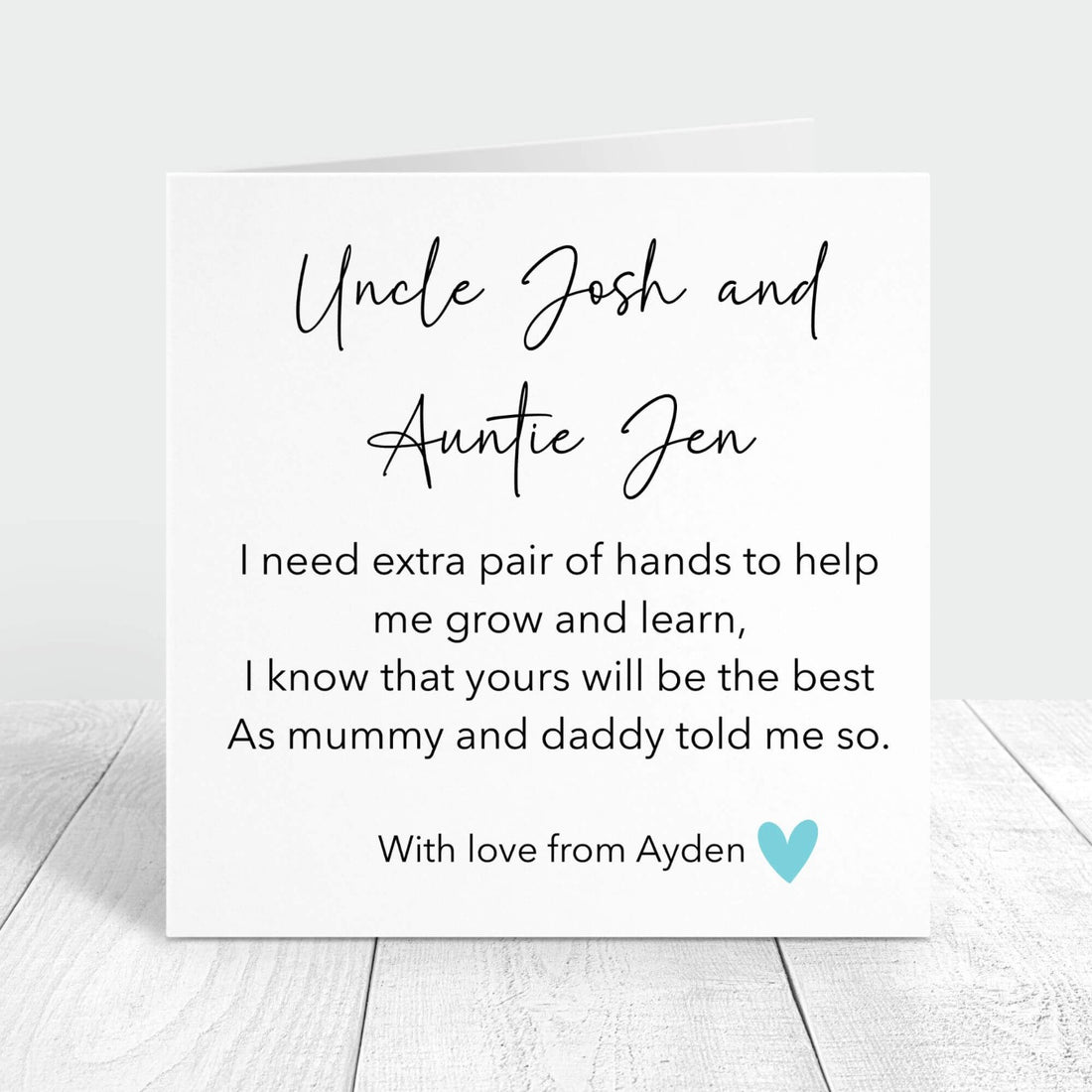 godparents proposal personalised card