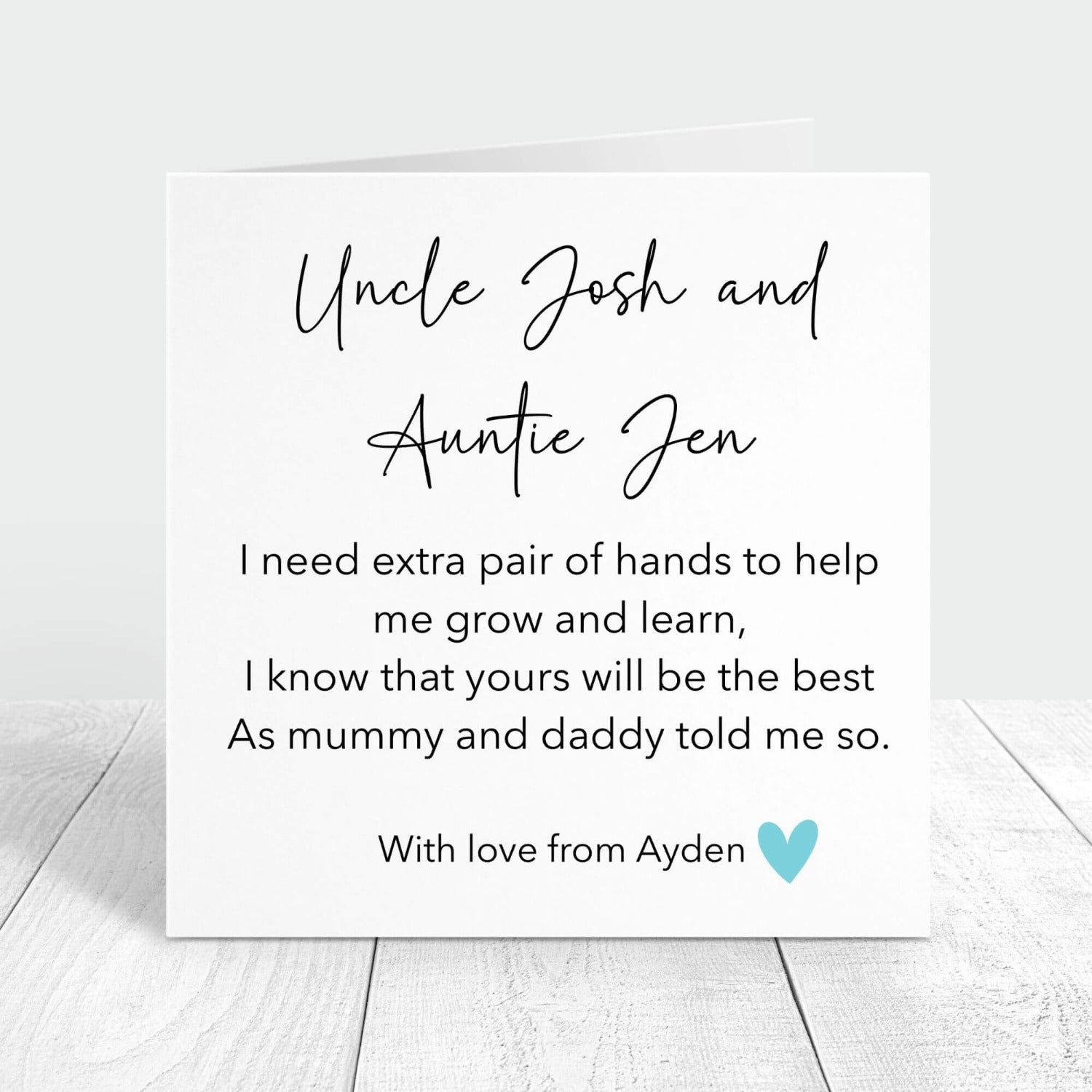 godparents proposal personalised card