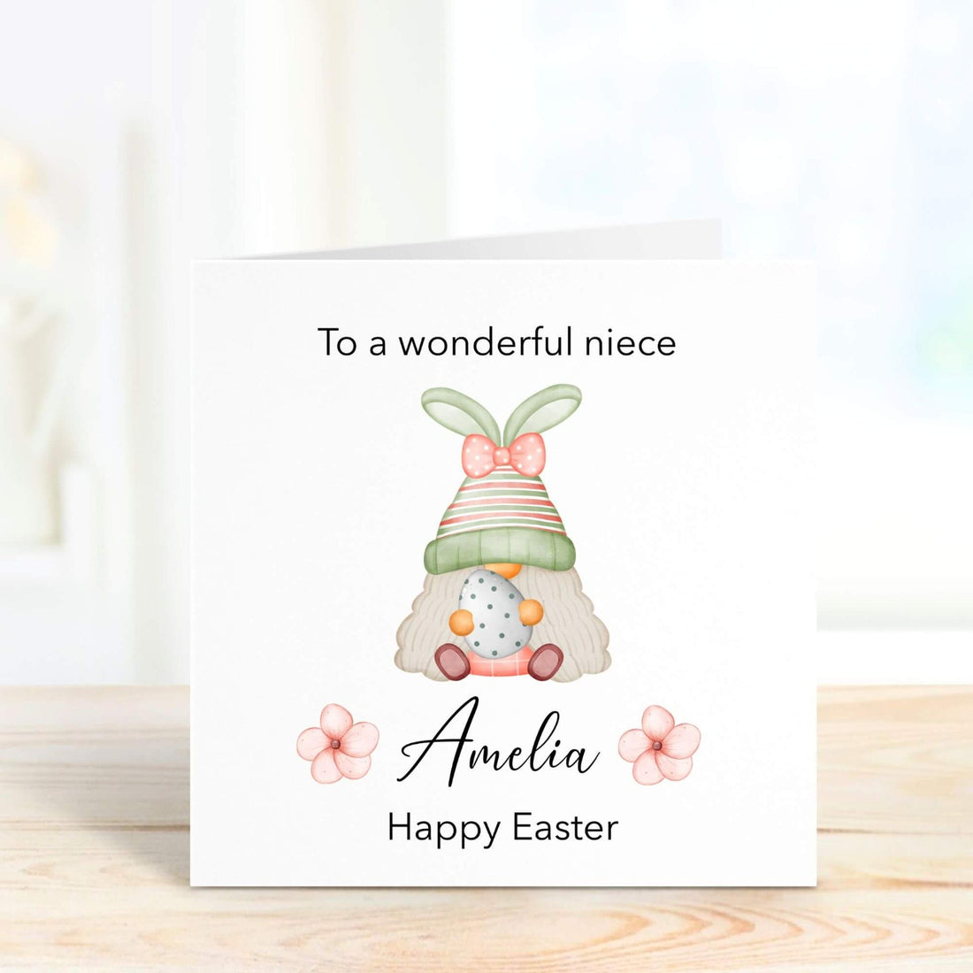 easter greetings to a wonderful niece personalised card