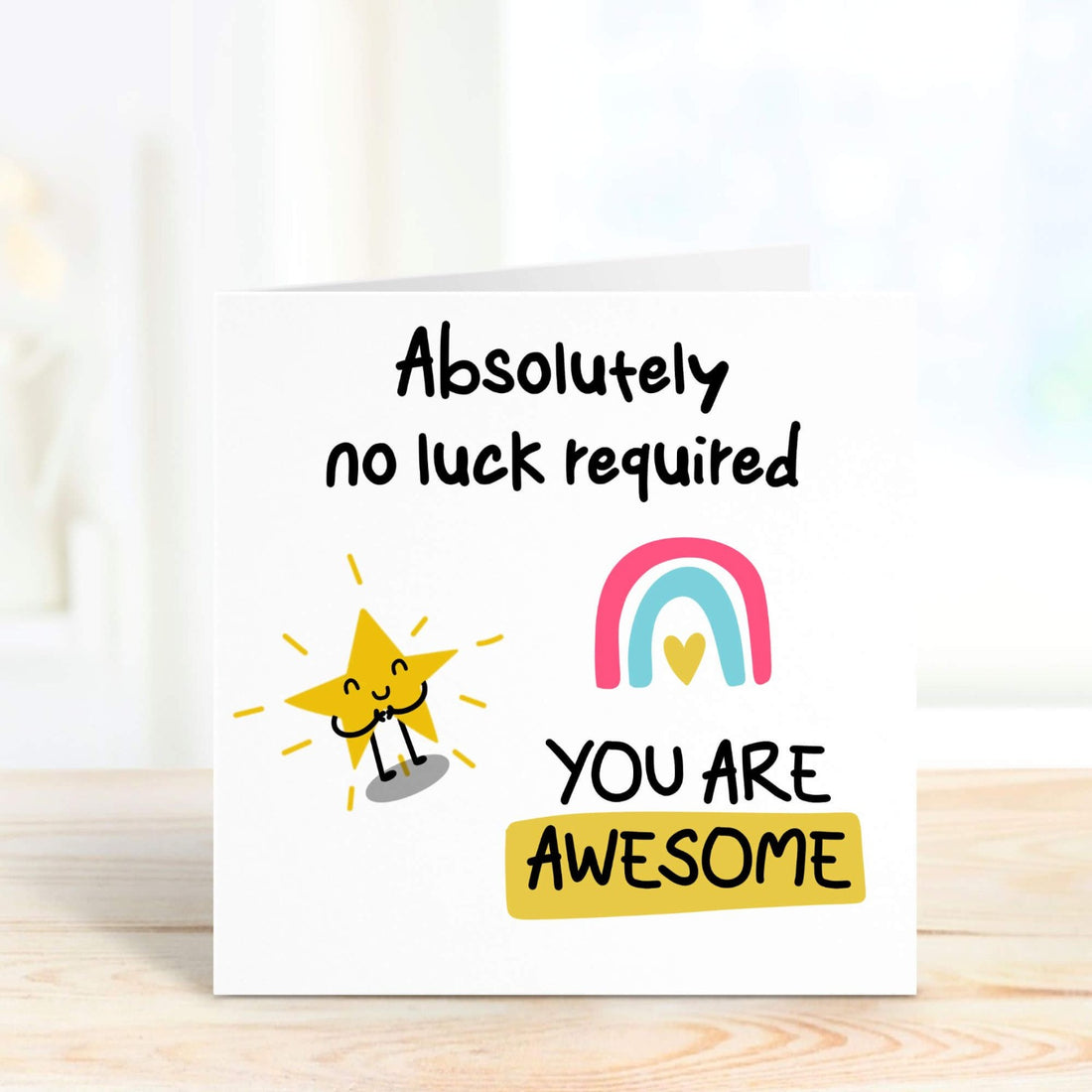personalised good luck card you are awesome