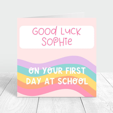 good luck card for first day at school