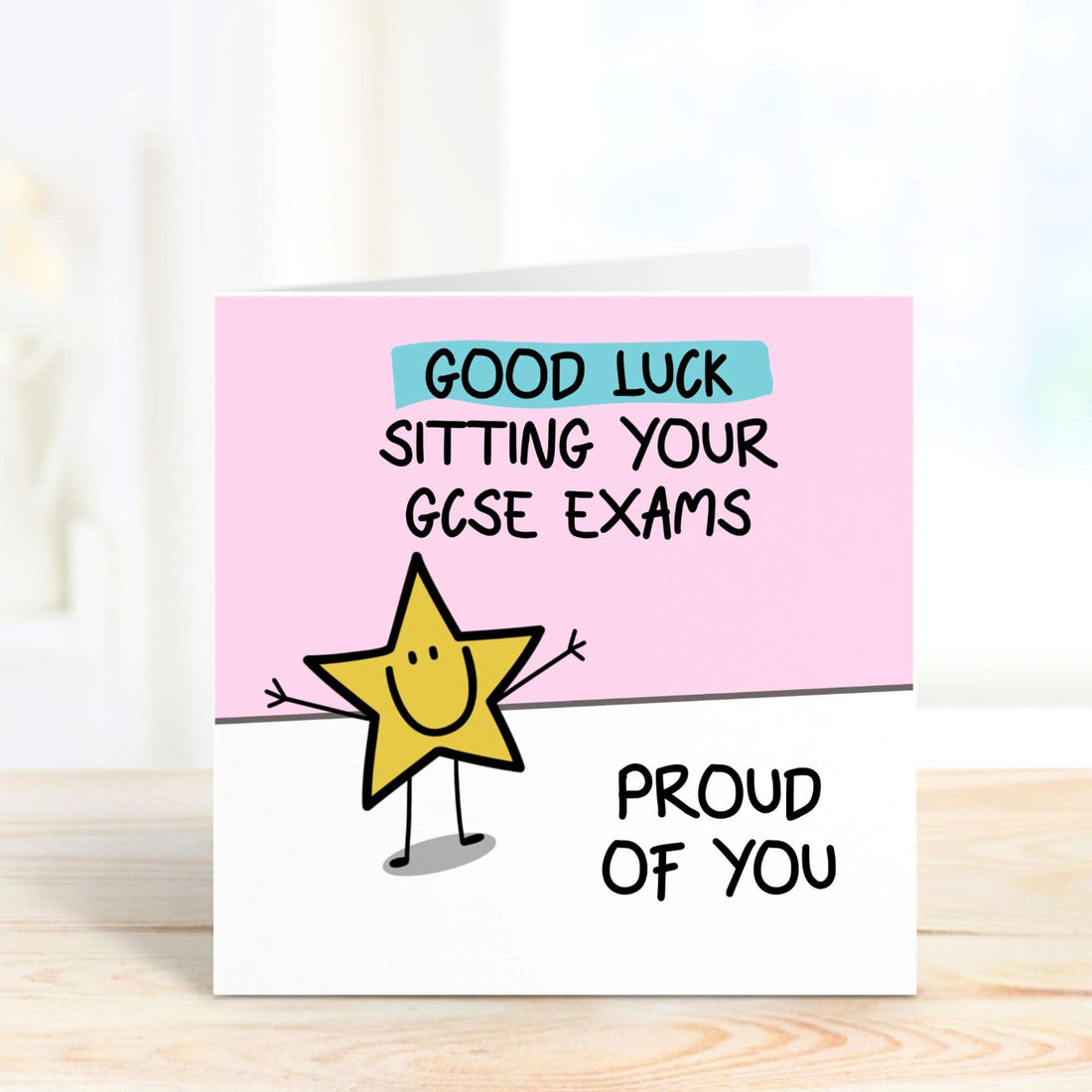 good luck sitting your GCSE exams personalised card