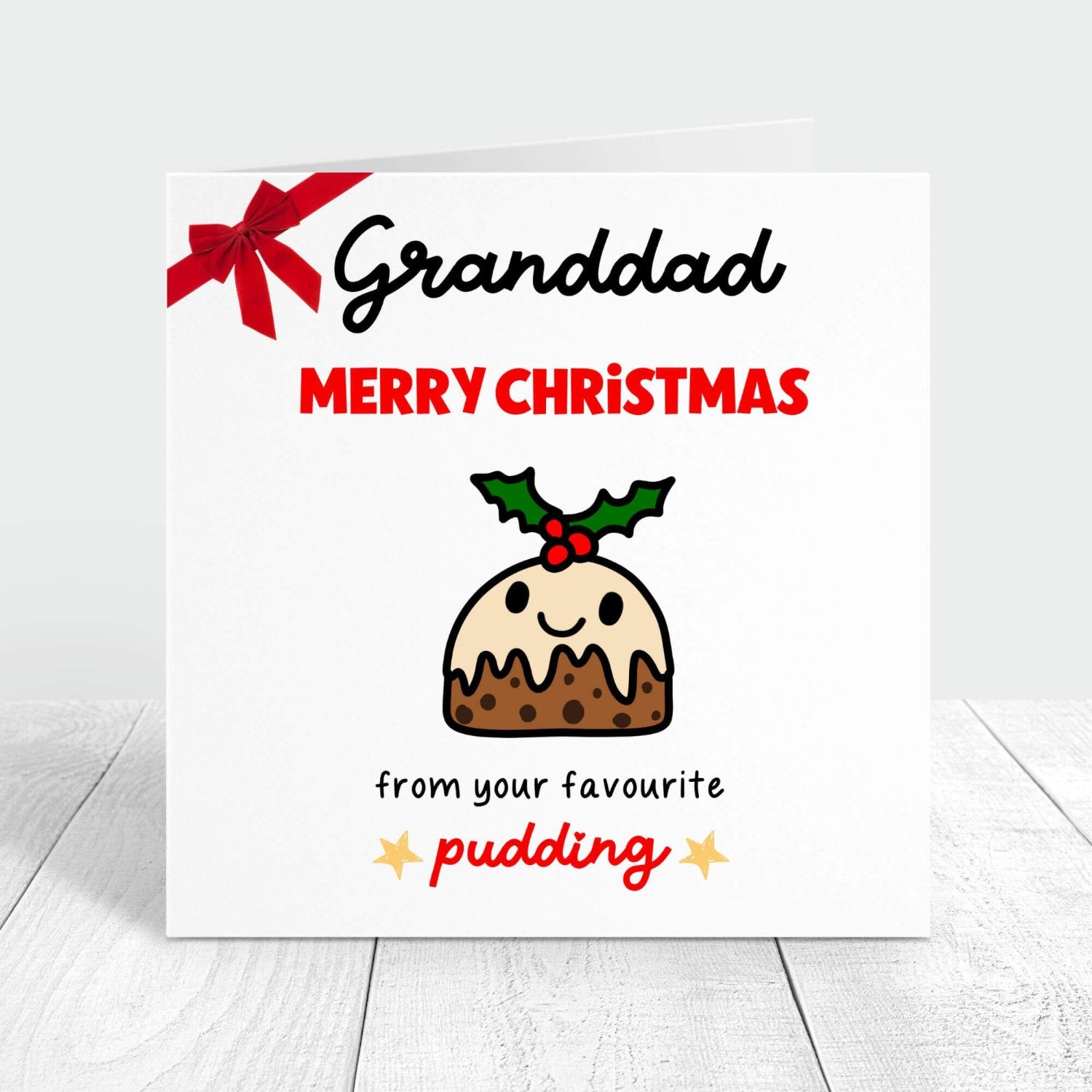 Granddad Merry Christmas from your favourite pudding card