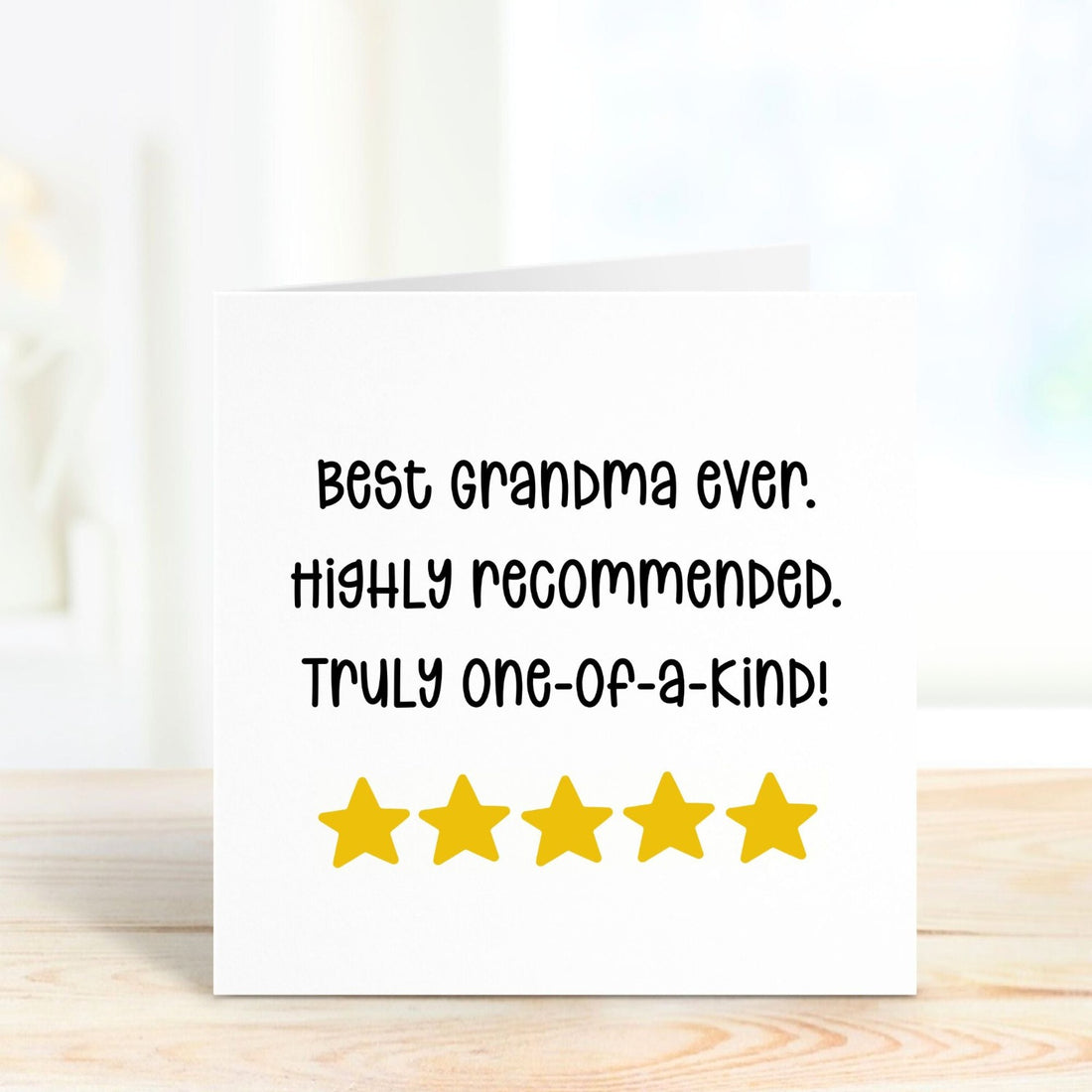 best grandma ever personalised card