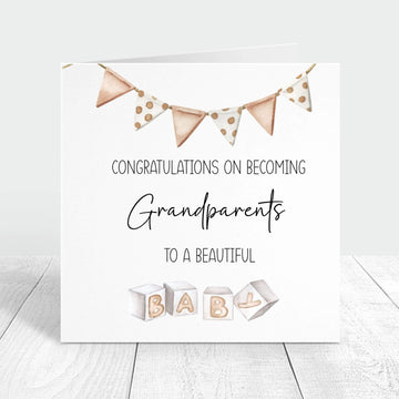 congratulations on becoming grandparents personalised card