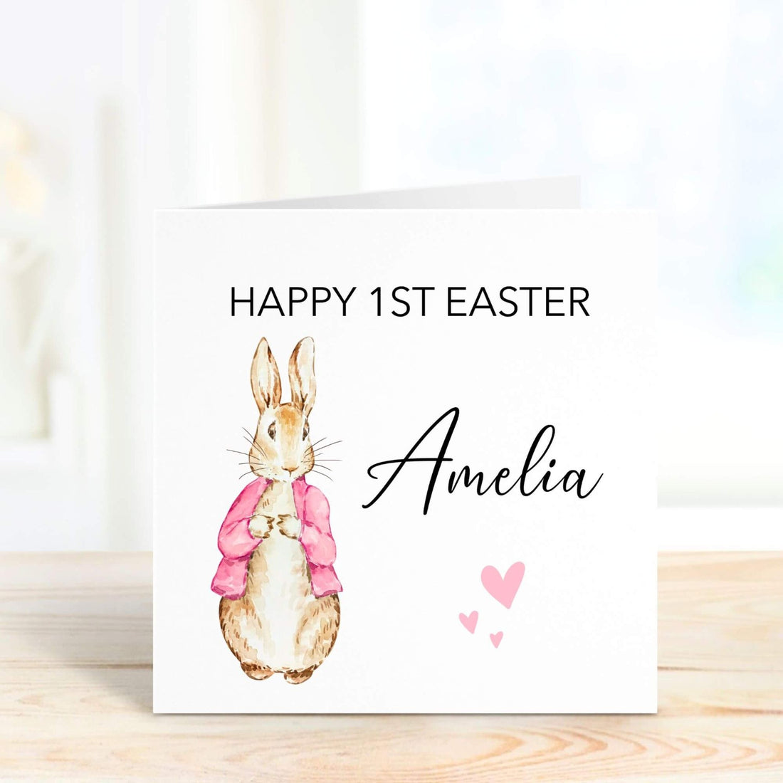 happy 1st easter personalised card with name and message